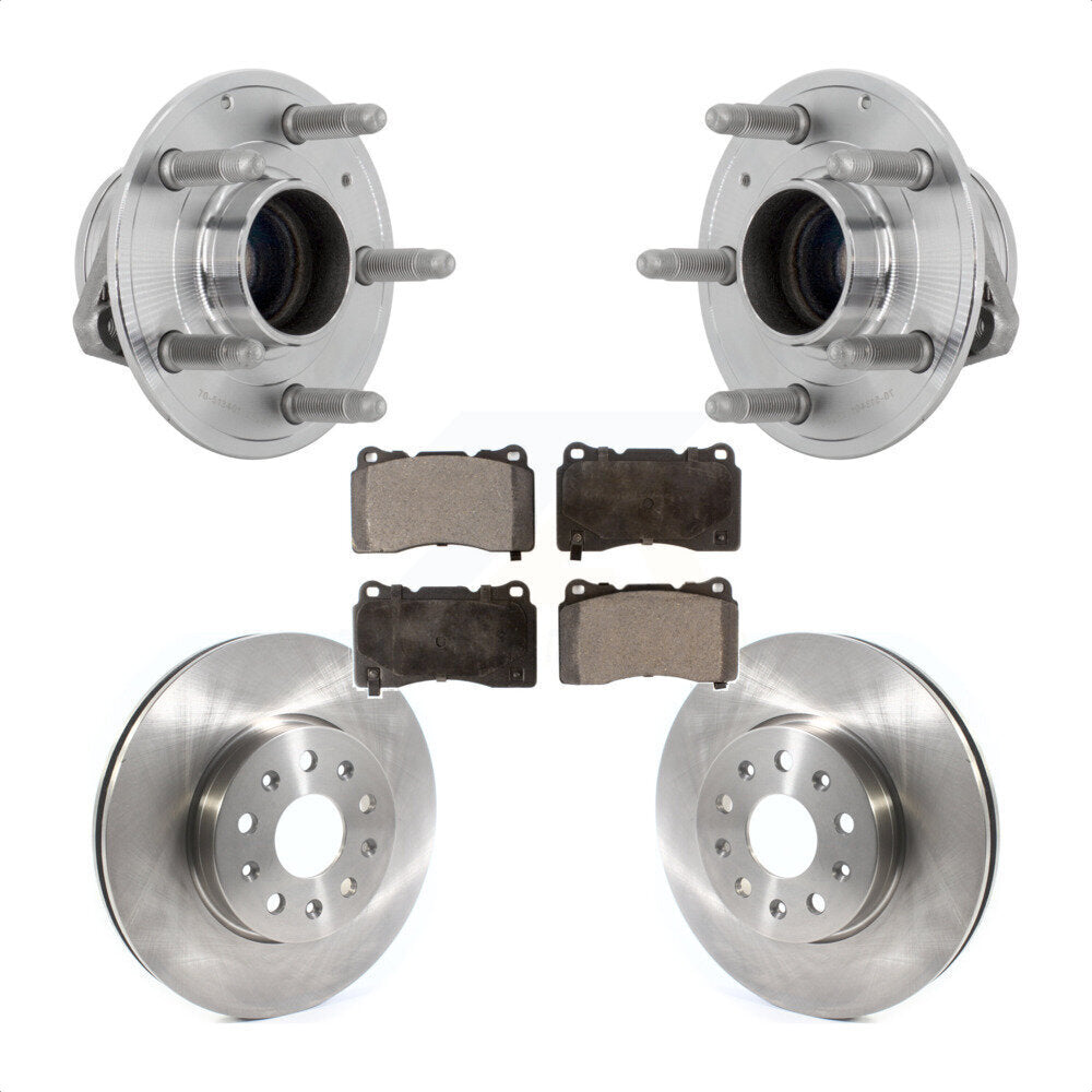 Hub Bearing Disc Brake Rotor Pad Front Kit For Chevrolet Camaro Cadillac CTS CT6