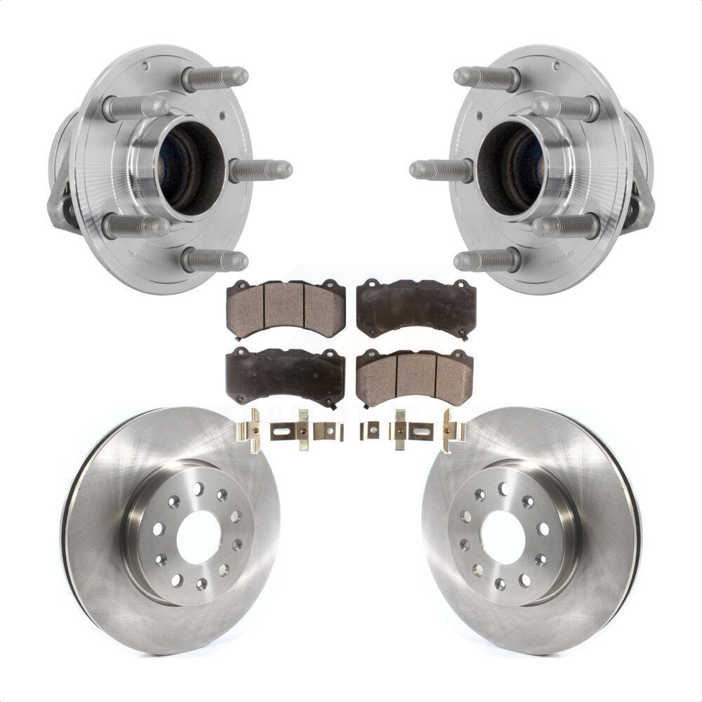 Hub Bearing Assembly Disc Brake Rotor & Pad Front Kit For Chevrolet Camaro LT LS