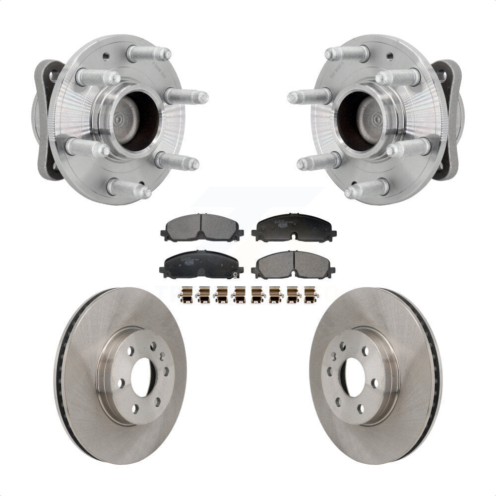 Hub Bearing Disc Brake Rotor Pad Front Kit For Chevrolet Colorado GMC Canyon RWD