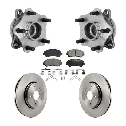 Hub Bearing Assembly Disc Brake Rotor Pad Front Kit For 2010-2013 Suzuki Kizashi