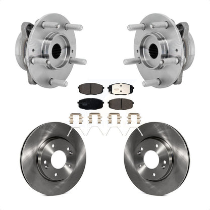 Hub Bearing Assembly Disc Brake Rotor Pads Front Kit For Hyundai Kona Kia Seltos
