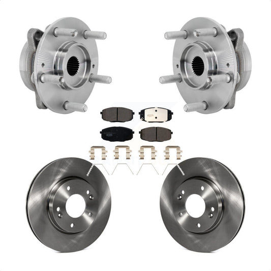 Hub Bearing Assembly Disc Brake Rotor Pads Front Kit For Hyundai Kona Kia Seltos