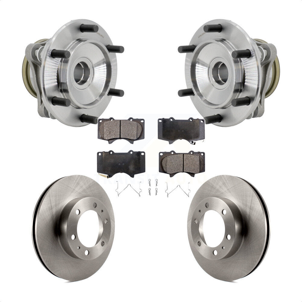 Hub Bearing Disc Brake Rotor Pads Front Kit For Toyota Tacoma 4Runner FJ Cruiser