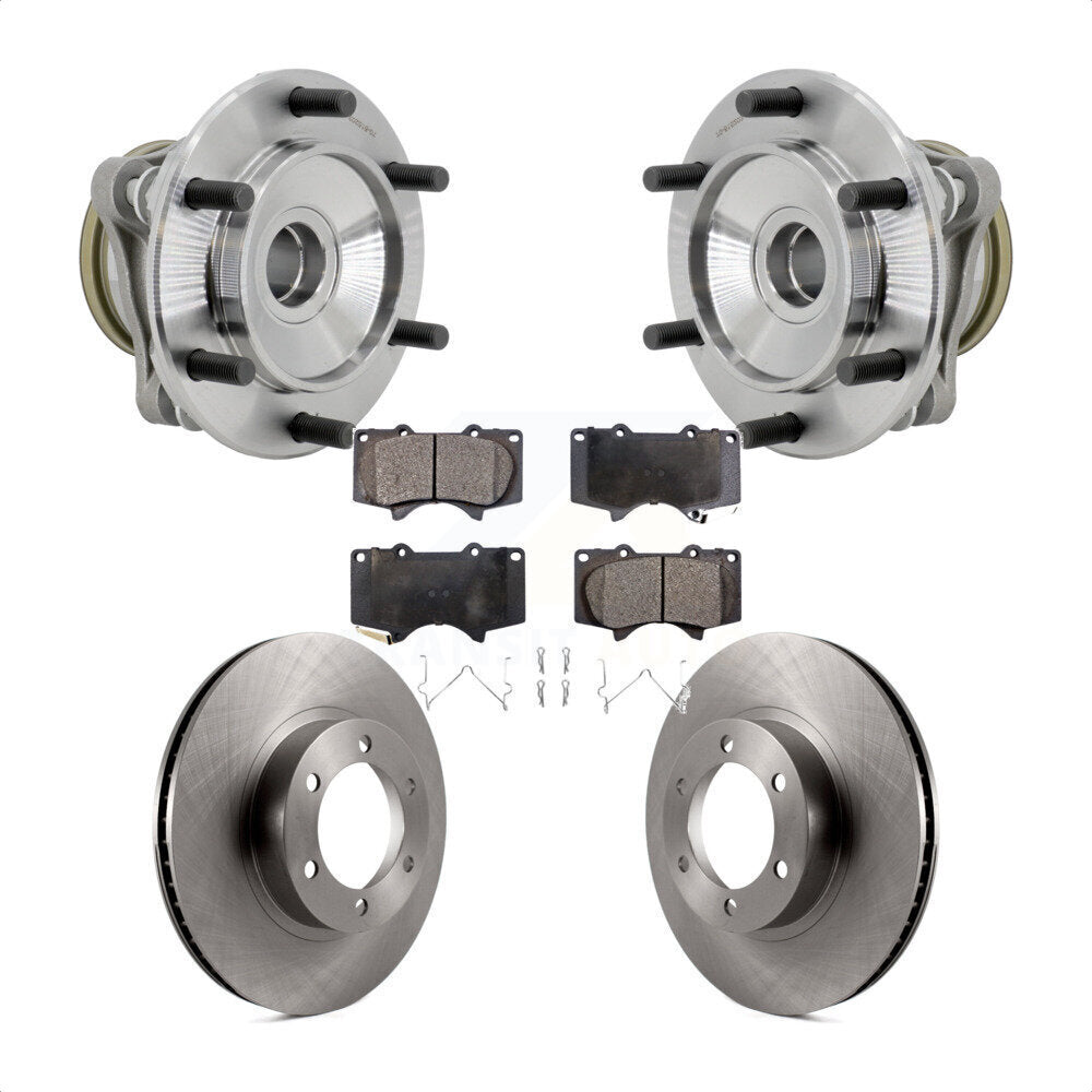 Hub Bearing Assembly Disc Brake Rotors And Pads Front Kit For Toyota 4Runner RWD