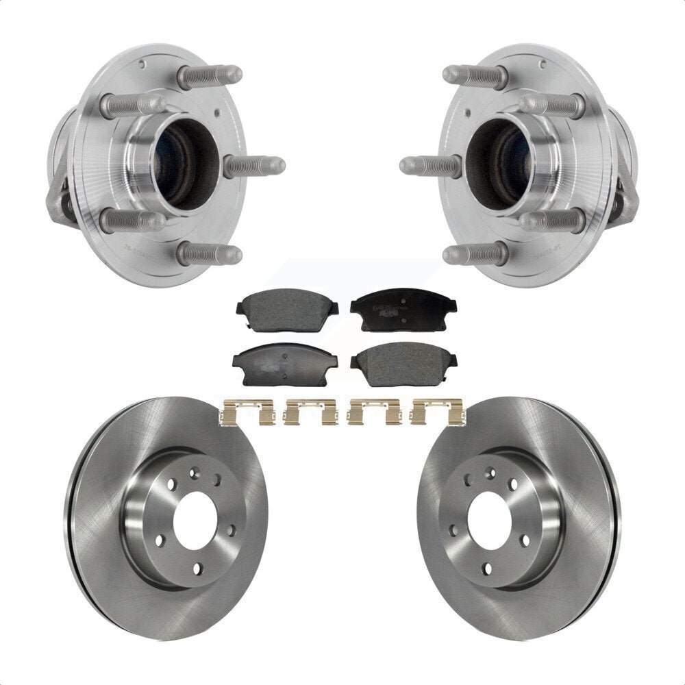Hub Bearing Assembly Disc Brake Rotor And Ceramic Pad Front Kit For Cadillac ATS