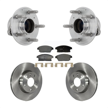 Hub Bearing Assembly Disc Brake Rotor And Ceramic Pad Front Kit For Cadillac ATS