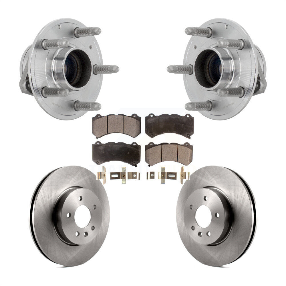 Hub Bearing Assembly Disc Brake Rotor Pads Front Kit For Cadillac ATS V with RWD