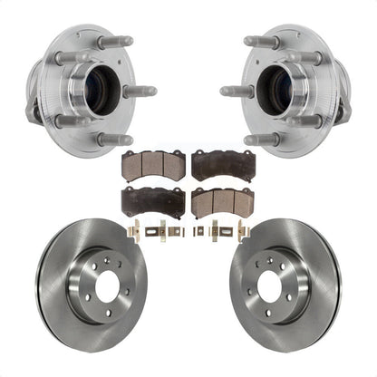 Hub Bearing Assembly Brake Rotor Pads Front Kit For 2017 Cadillac ATS V with RWD