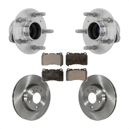Hub Bearing Disc Brake Rotor & Pad Front Kit For 2019 Cadillac ATS Base with RWD