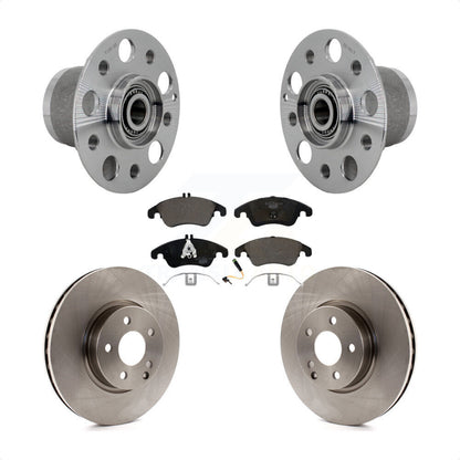 Hub Bearing Brake Rotor & Pads Front Kit For Mercedes-Benz C300 E350 C350 SLC300