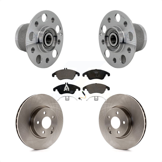 Hub Bearing Brake Rotor & Pads Front Kit For Mercedes-Benz C300 E350 C350 SLC300