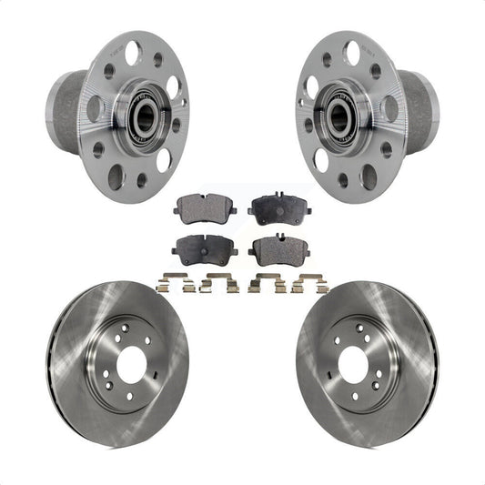 Hub Bearing Disc Brake Rotor Pads Front Kit For 2006-2007 Mercedes-Benz C350 RWD