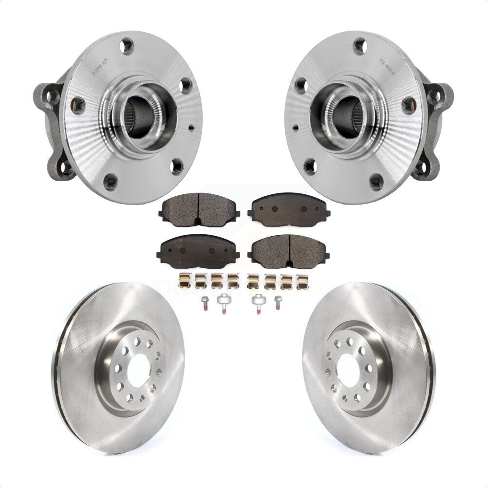 Hub Bearing Assembly Brake Rotor Pads Front Kit For Volkswagen Atlas Cross Sport