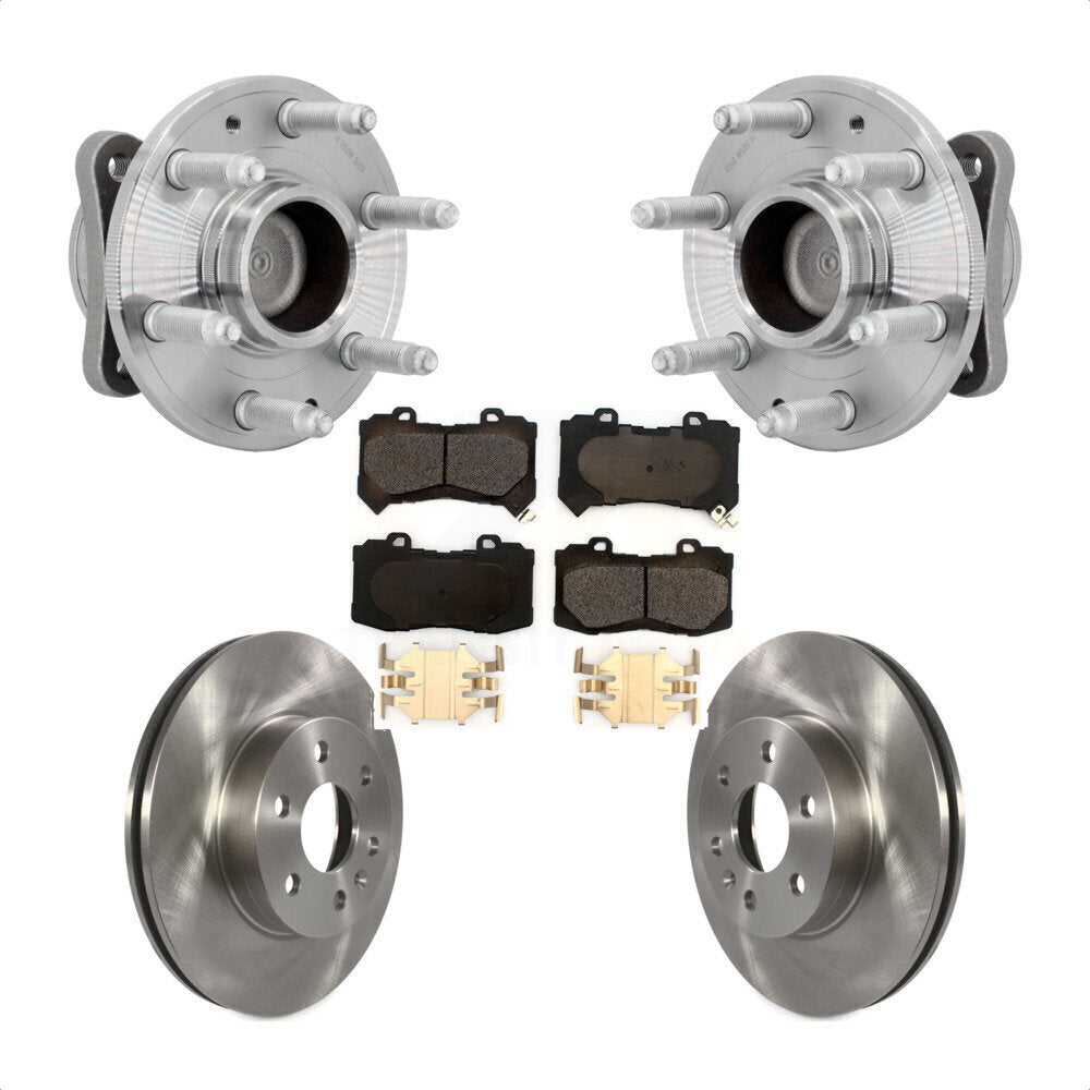 Hub Bearing Disc Brake Rotor Pad Front Kit For Chevrolet Colorado GMC Canyon RWD