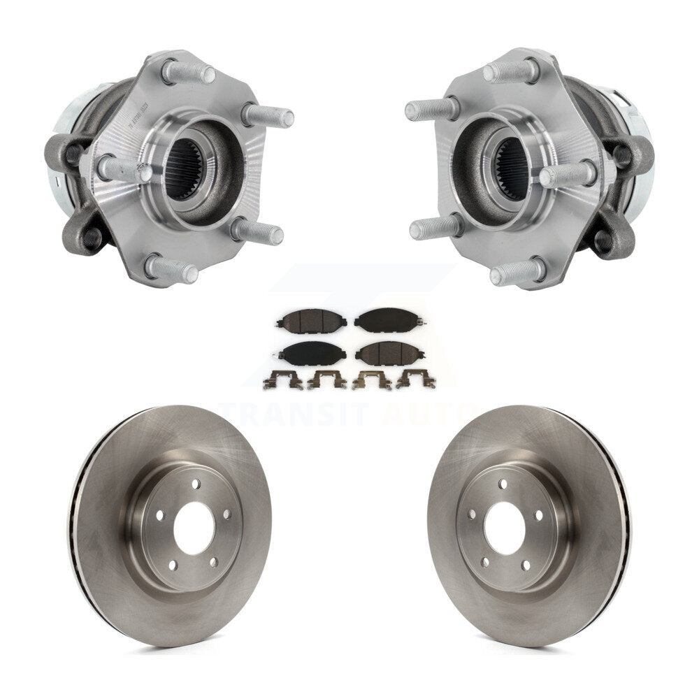 Hub Bearing Assembly Disc Brake Rotors And Pads Front Kit For Nissan Murano