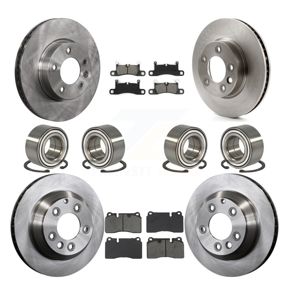 Bearings Disc Brake Rotors And Pads Front Rear Kit (10Pc) For Volkswagen Touareg