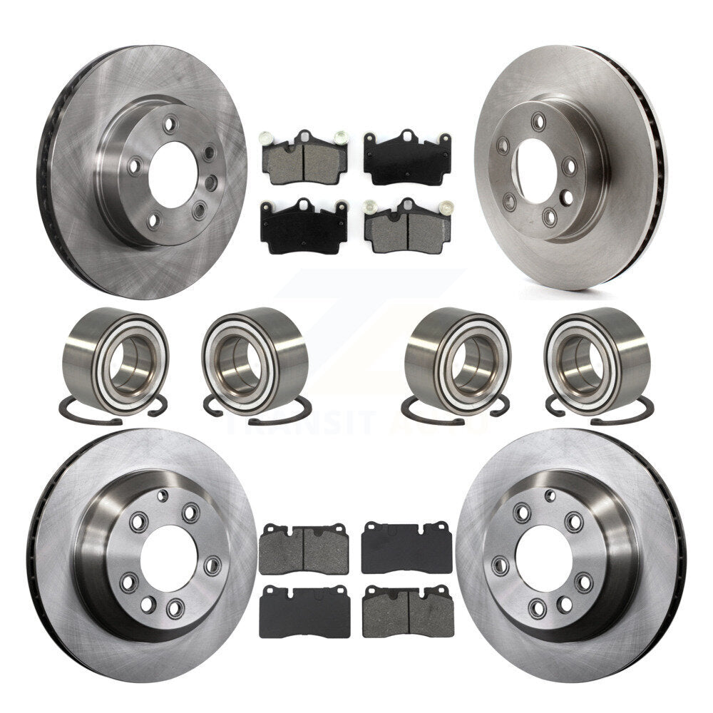 Bearings Disc Brake Rotors And Pads Front Rear Kit (10Pc) For Volkswagen Touareg