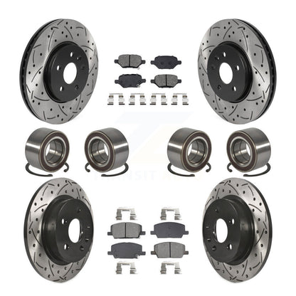 Bearing Coated Brake Rotor Pads Front Rear Kit (10Pc) For Buick Encore Chevrolet