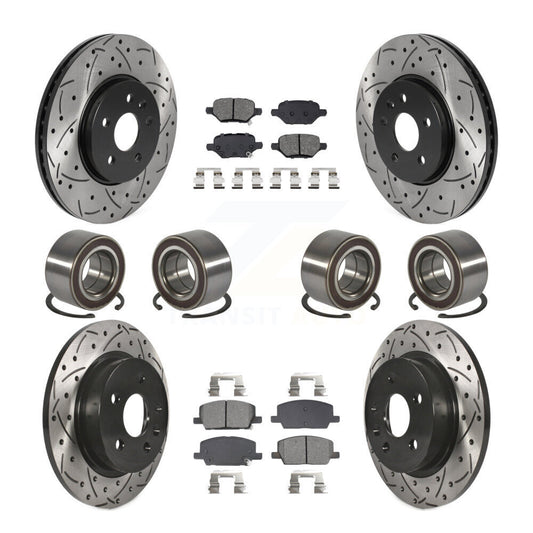 Bearing Coated Brake Rotor Pads Front Rear Kit (10Pc) For Buick Encore Chevrolet