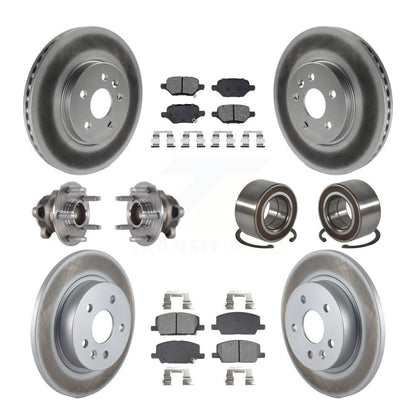 Hub Bearing Coat Brake Rotor Pad Front Rear Kit (10Pc) For Buick Encore Trax FWD