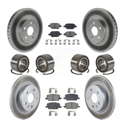 Bearing Coated Brake Rotor Pads Front Rear Kit (10Pc) For Buick Encore Chevrolet