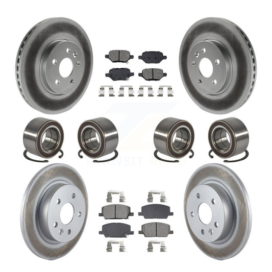 Bearing Coated Brake Rotor Pads Front Rear Kit (10Pc) For Buick Encore Chevrolet