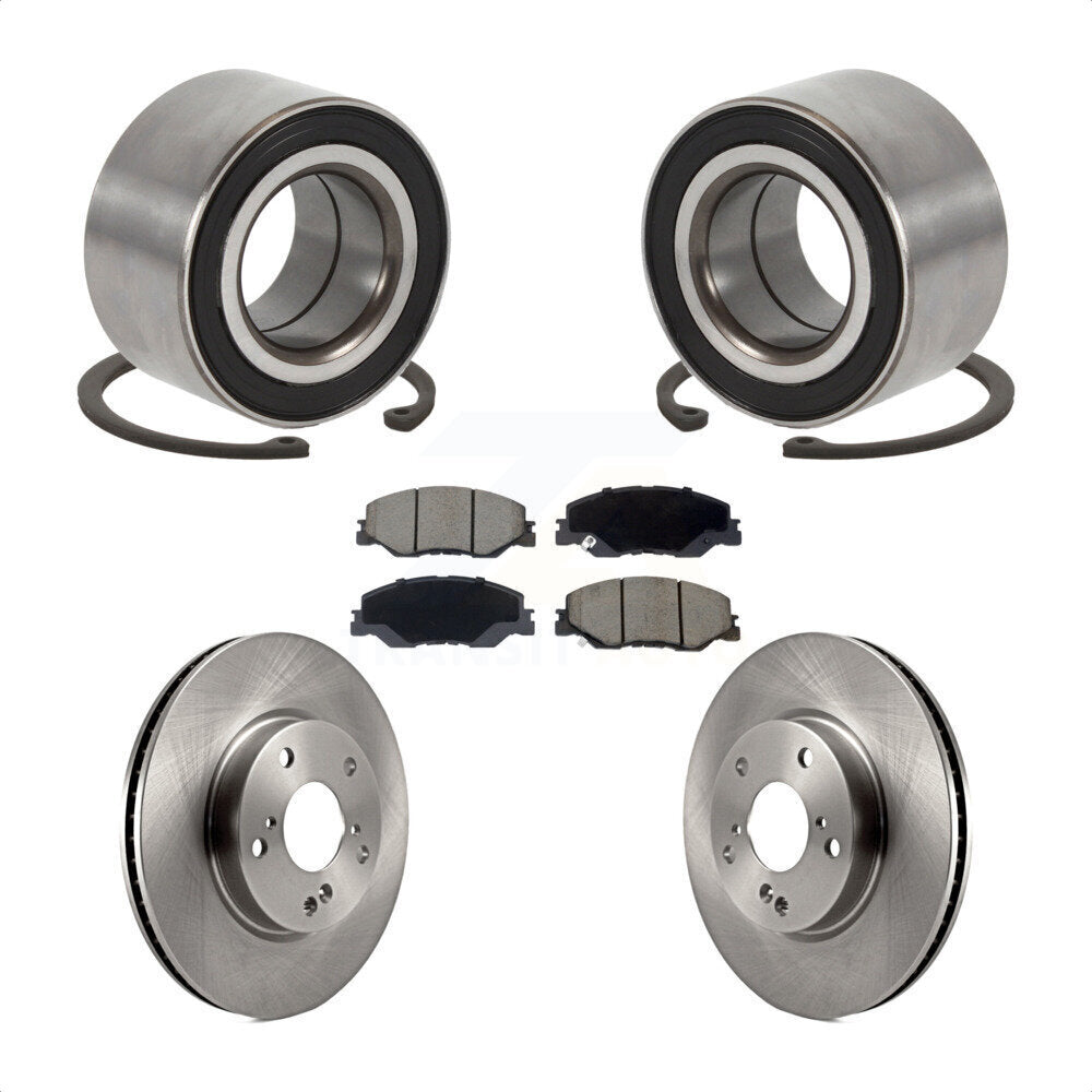 Wheel Bearing Disc Brake Rotors And Pads Front Kit For 2019-2022 Honda Insight