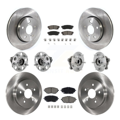 Hub Bearings Disc Brake Rotors And Pads Front Rear Kit (10Pc) For Toyota C-HR