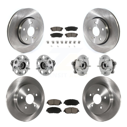 Hub Bearings Disc Brake Rotors And Pads Front Rear Kit (10Pc) For Toyota C-HR