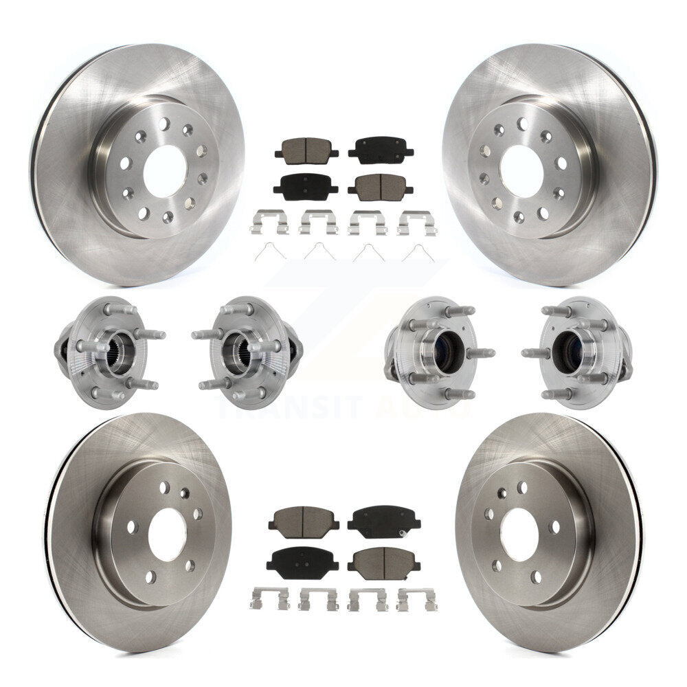 Hub Bearing Disc Brake Rotor And Pads Front Rear Kit (10Pc) For Chevrolet Camaro