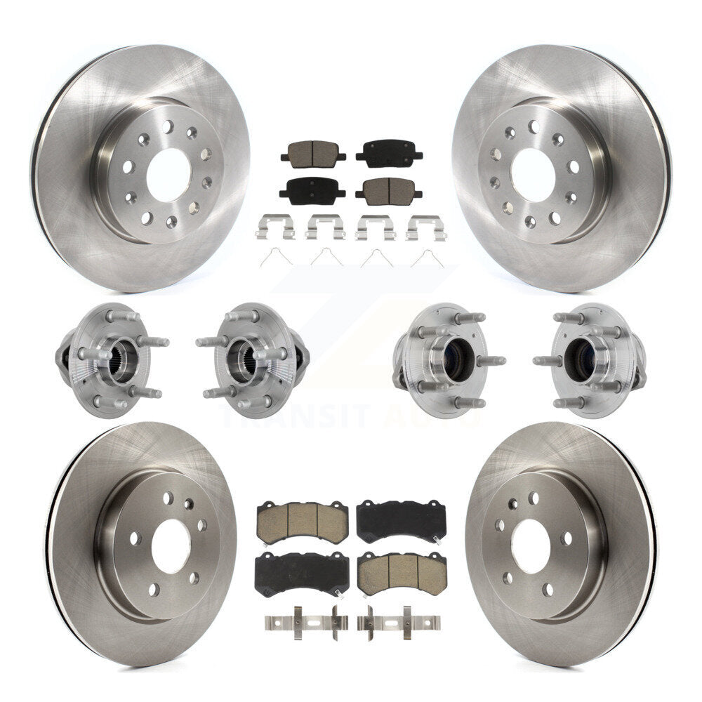 Hub Bearing Brake Rotor And Pad Front Rear Kit (10Pc) For Chevrolet Camaro LT LS