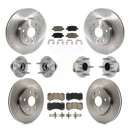 Hub Bearing Brake Rotor And Pad Front Rear Kit (10Pc) For Chevrolet Camaro LT LS