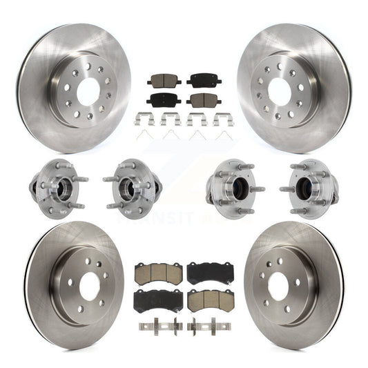 Hub Bearing Brake Rotor And Pad Front Rear Kit (10Pc) For Chevrolet Camaro LT LS