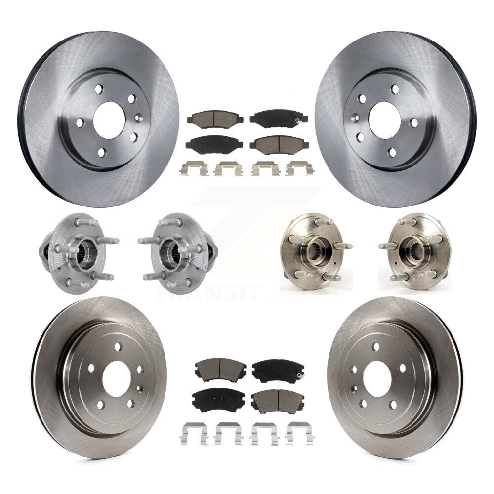 Hub Bearing Disc Brake Rotor And Pads Front Rear Kit (10Pc) For Chevrolet Camaro