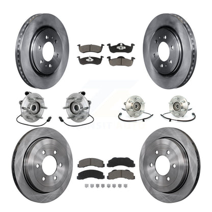 Hub Bearing Brake Rotor & Pads Front Rear Kit (10Pc) For Ford Expedition Lincoln