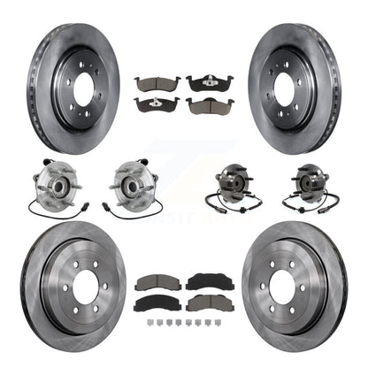 Hub Bearing Brake Rotor & Pads Front Rear Kit (10Pc) For Ford Expedition Lincoln