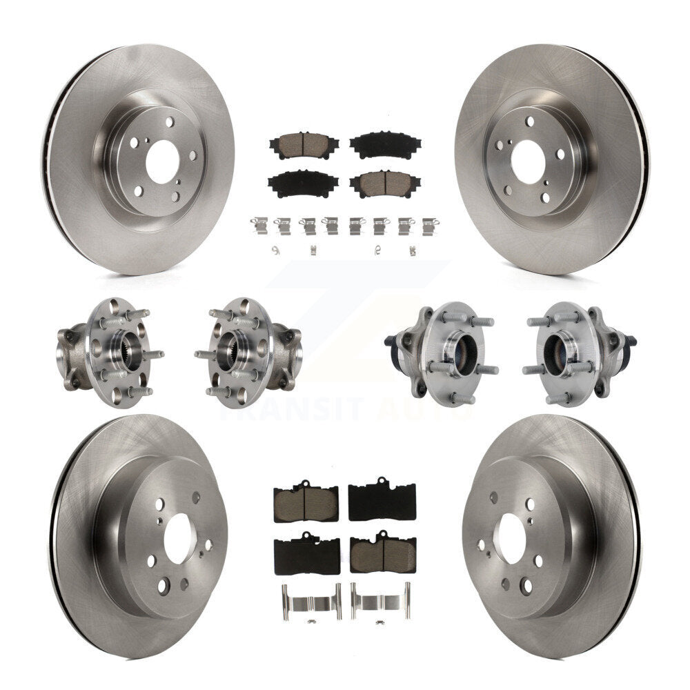 Hub Bearing Brake Rotor & Pad Front Rear Kit (10Pc) For Lexus GS350 RC300 GS450h