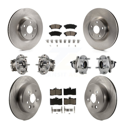 Hub Bearing Brake Rotor & Pad Front Rear Kit (10Pc) For Lexus GS350 RC300 GS450h