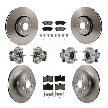 Hub Bearing Brake Rotor & Pad Front Rear Kit (10Pc) For Lexus IS350 IS300 IS200t