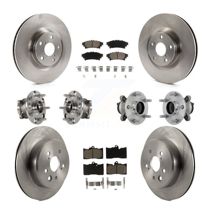 Hub Bearing Brake Rotor & Pad Front Rear Kit (10Pc) For Lexus IS300 IS350 IS200t