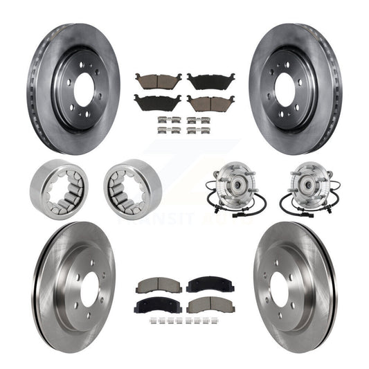 Hub Bearing Brake Rotor And Pad Shoe Front Rear Kit (10Pc) For Ford F-150 Raptor
