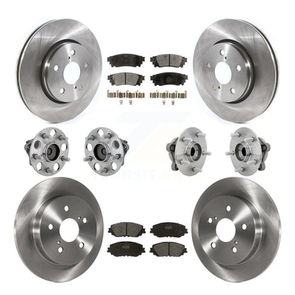 Hub Bearings Disc Brake Rotors And Pads Front Rear Kit (10Pc) For Toyota C-HR