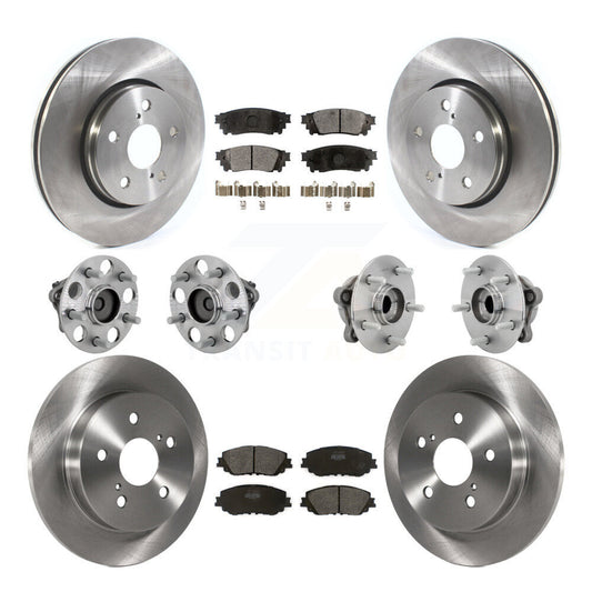 Hub Bearings Disc Brake Rotors And Pads Front Rear Kit (10Pc) For Toyota C-HR
