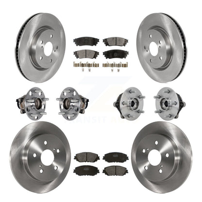 Hub Bearings Disc Brake Rotors And Pads Front Rear Kit (10Pc) For Toyota RAV4