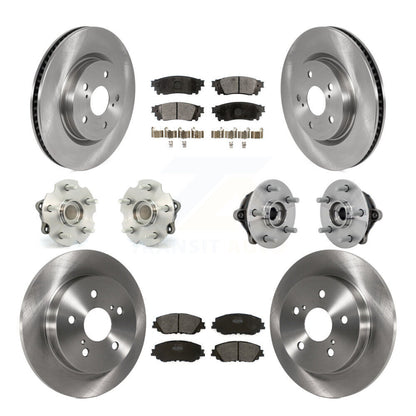 Hub Bearings Disc Brake Rotors And Pads Front Rear Kit (10Pc) For Toyota RAV4