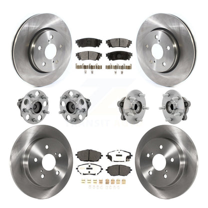Hub Bearings Disc Brake Rotors And Pads Front Rear Kit (10Pc) For Toyota C-HR