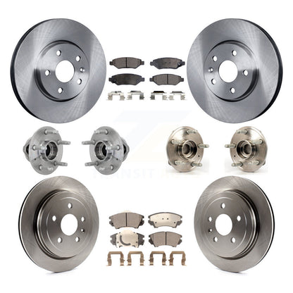 Hub Bearing Disc Brake Rotor And Pads Front Rear Kit (10Pc) For Chevrolet Camaro