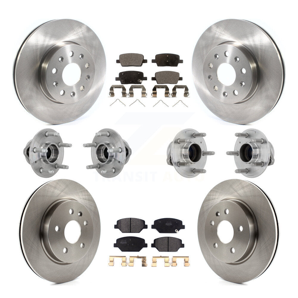 Hub Bearing Disc Brake Rotor And Pads Front Rear Kit (10Pc) For Chevrolet Camaro
