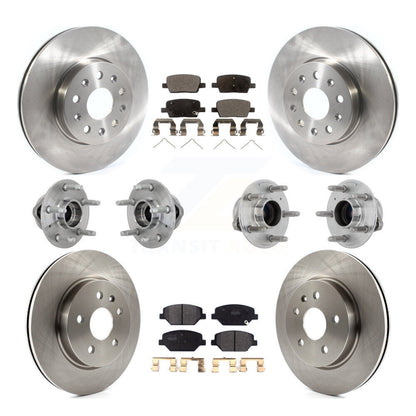 Hub Bearing Disc Brake Rotor And Pads Front Rear Kit (10Pc) For Chevrolet Camaro