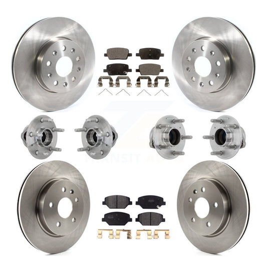 Hub Bearing Disc Brake Rotor And Pads Front Rear Kit (10Pc) For Chevrolet Camaro